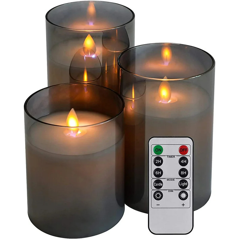 LED Flammenlose Kerzen™ (3er-Set) | Fernbedienung und Timer