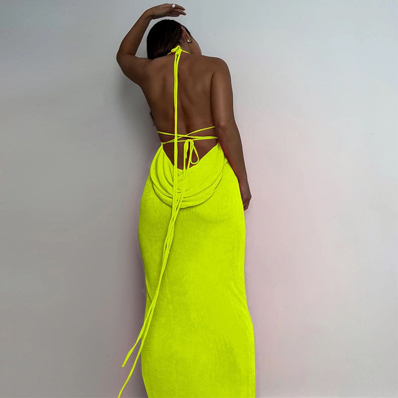 Maxi Backless Dress - Summer Sale 50% OFF
