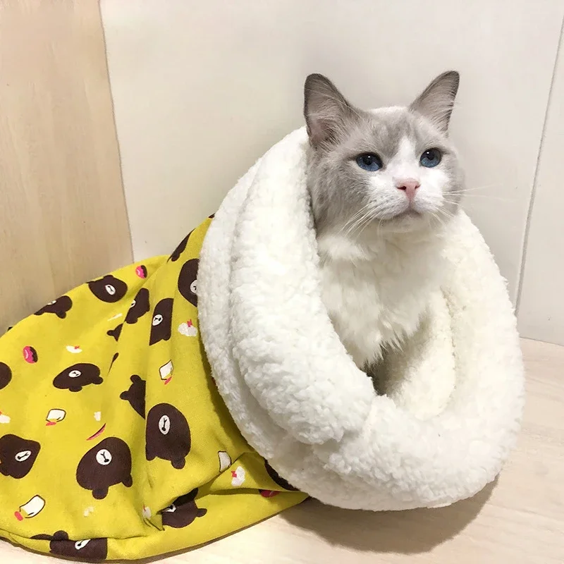 Cozy Cat Sleeping Bag™ | Warm, Plush Bed for Snuggly Cat Naps